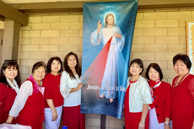 Divine Mercy Banner and members